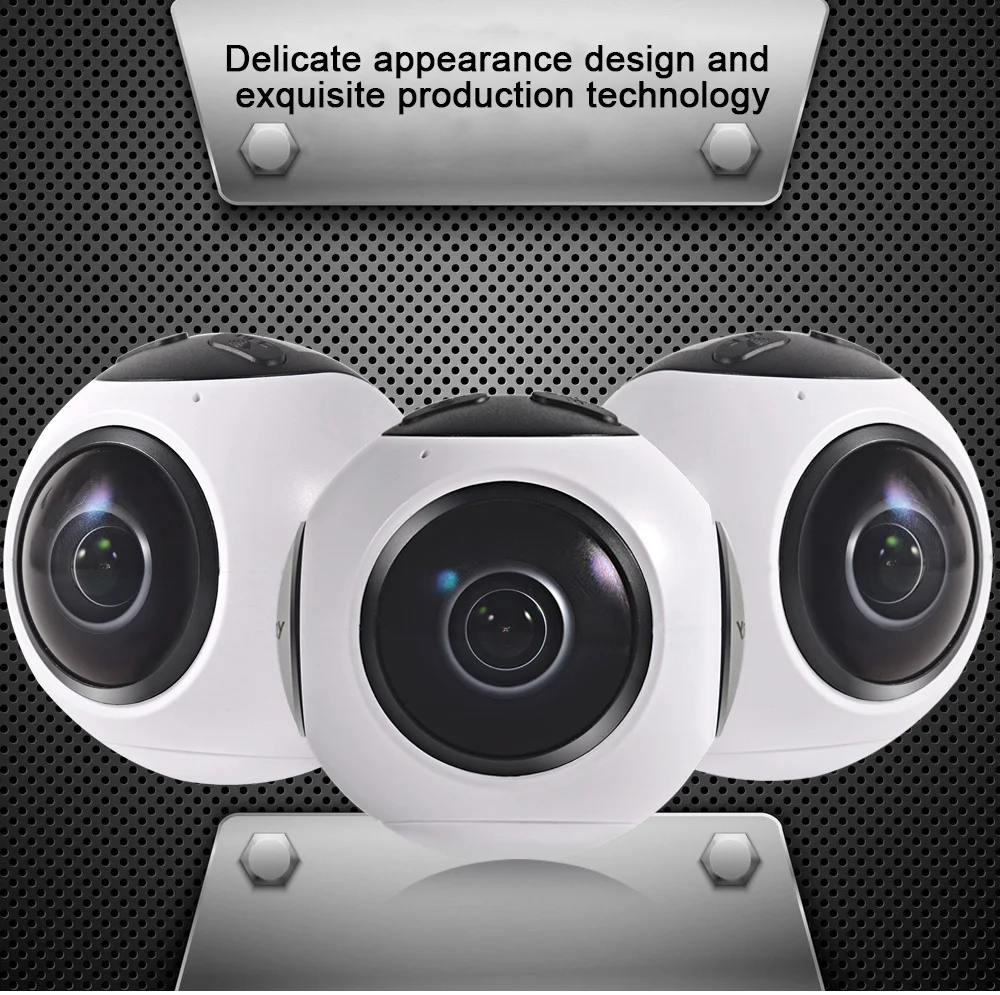 220*360 360 градусов Панорамный камеры 4 К 24fps Спорт действий камеры Cam со штативом питания