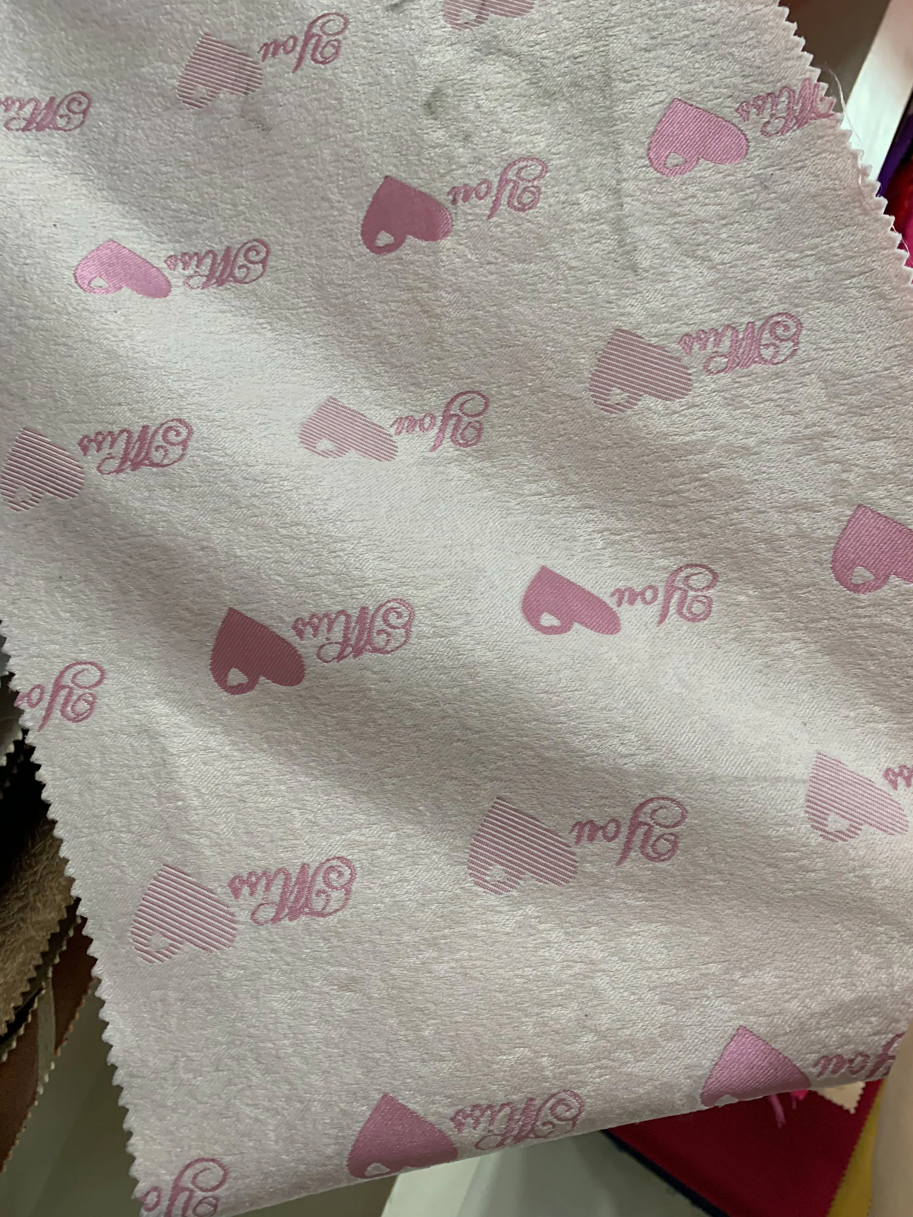 Heart Children Wholesale Jacquard Velvet Blackout Fabric For Curtain