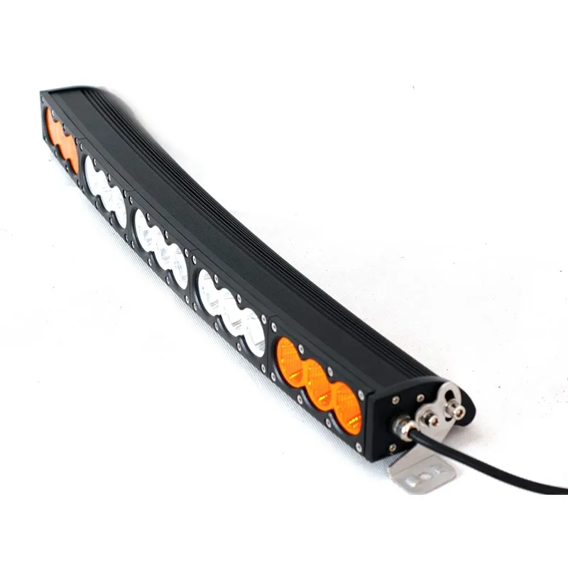 22 27 32 38 42 48 54 дюймов белый Янтарный двухцветный изогнутый СВЕТОДИОДНЫЙ светильник для внедорожника