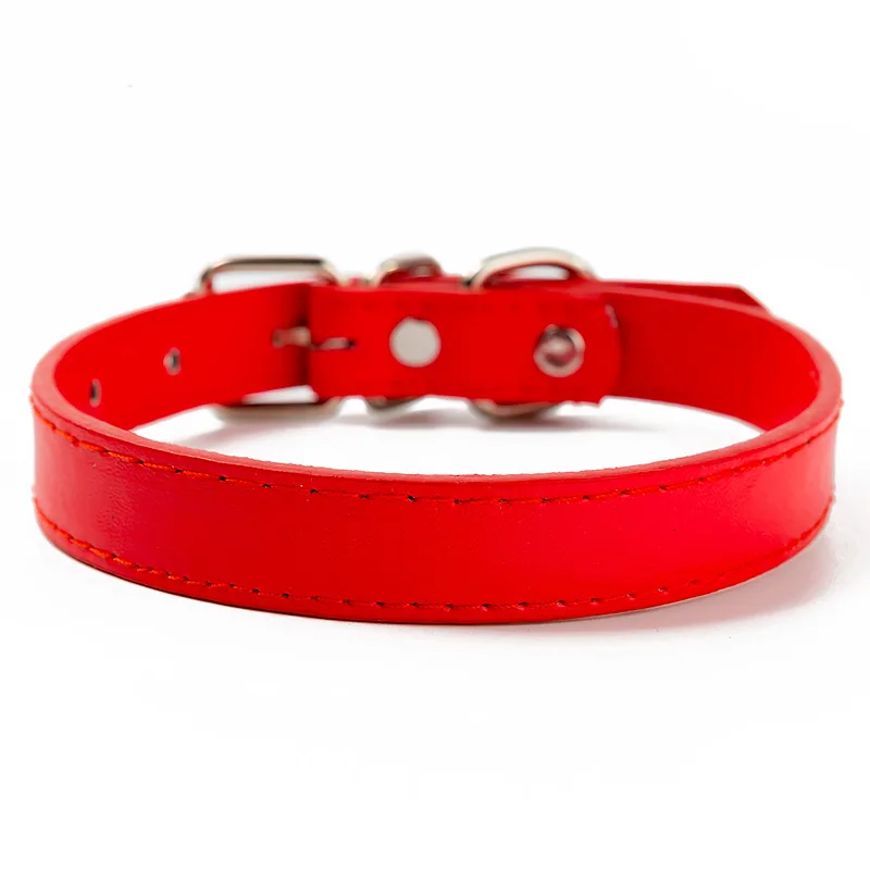 
Classic muti color 5 sizes soft touch PU leather dog collar 