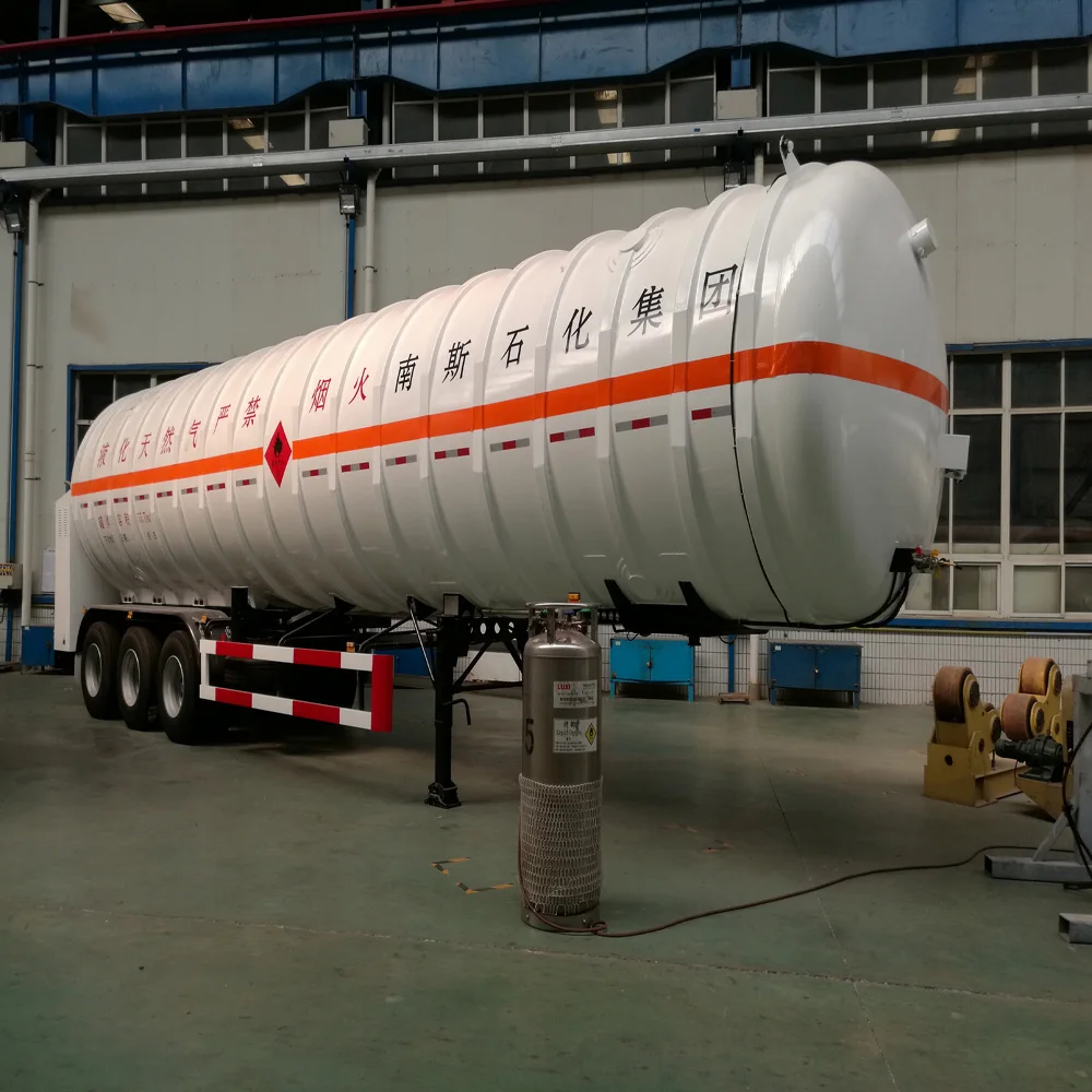 
40FT 55.7m3 LNG cryogenic semitrailer truck with good quality and fast delivery 