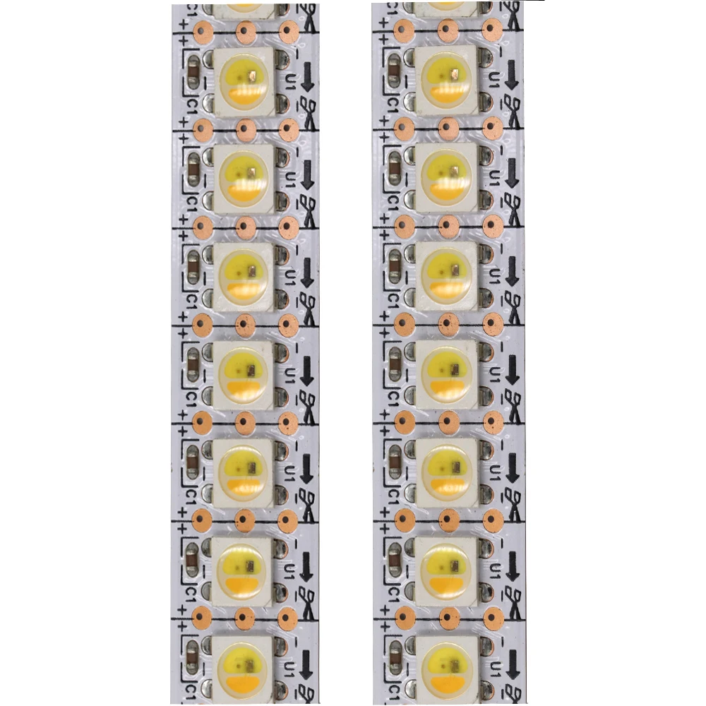 Sk6812 белый cct + янтарный 3 в 1 индивидуально Адресуемая гибкая светодиодная лента WWA 144 светодиодов/м