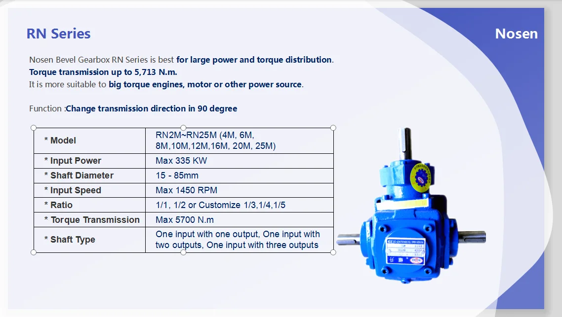 Agricultural transmission reduction gearbox