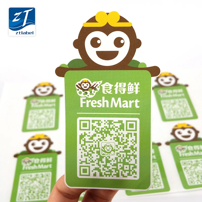 Custom Design Wholesale Adhesive Printed Sticky Food Paper Sticker