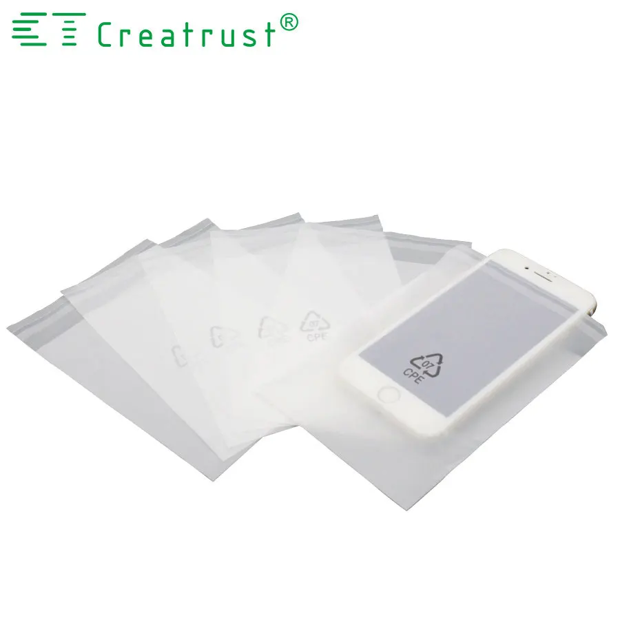 China CPE Slider Ziplock Packaging Bags Matte Zipper Bag For mobile phone