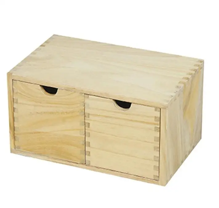 Multi Purpose Desktop Organizer Unfinished Wooden Drawer