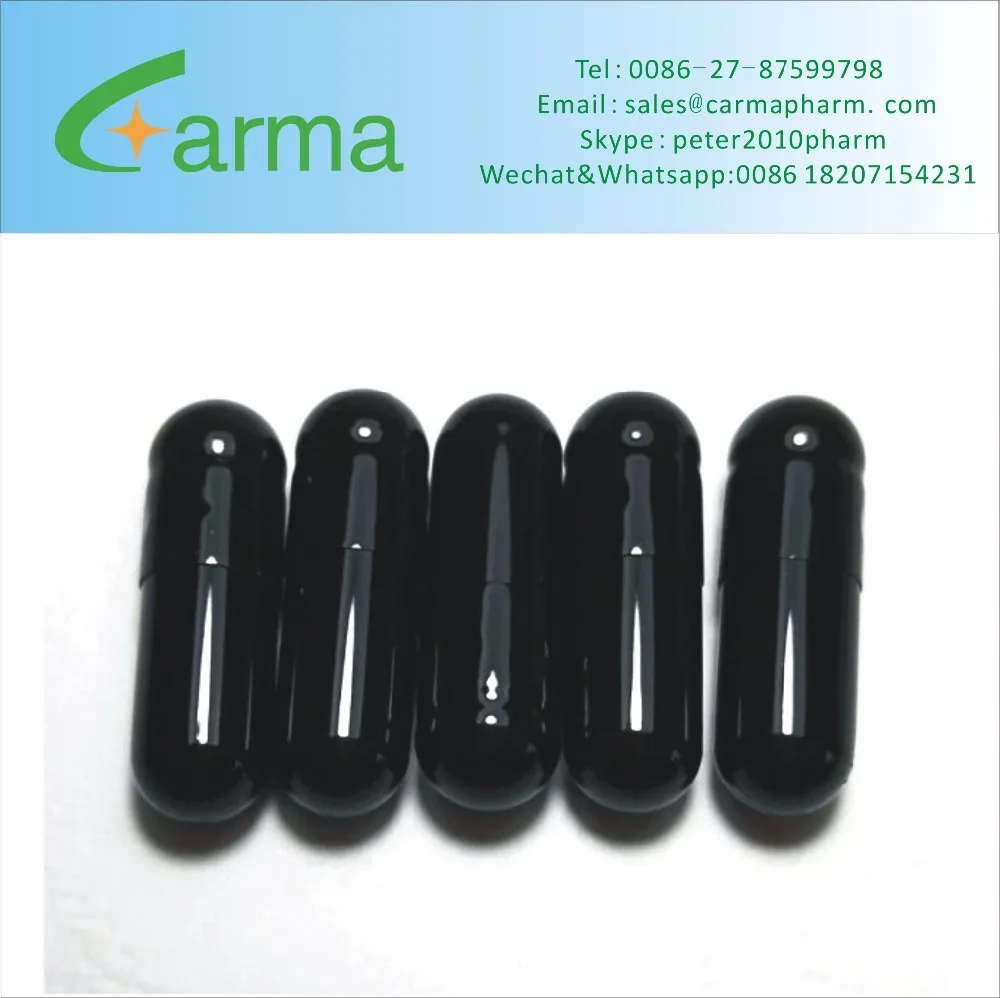 Different Sizes Black Gelatin Hard Empty Capsules