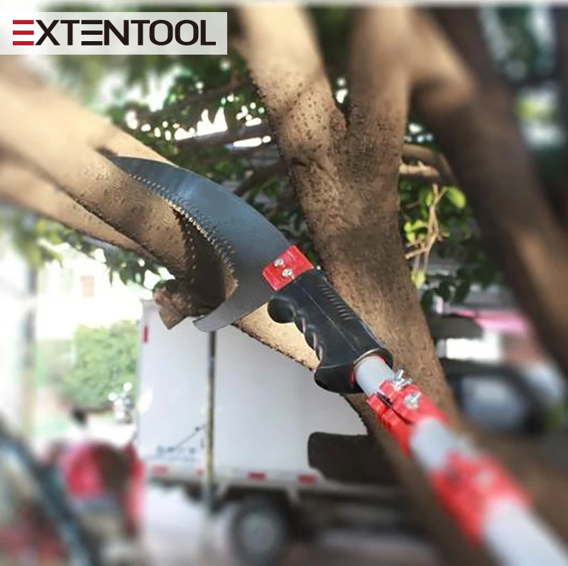 
Extentool long handle tall tree pruner with 24ft/7.2 meters aluminum telescopic extension pole for branch cutting tools 