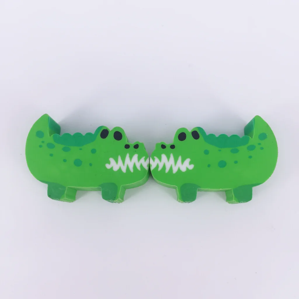 2D Colorful Extrusion Fancy Animal Alligator Eraser