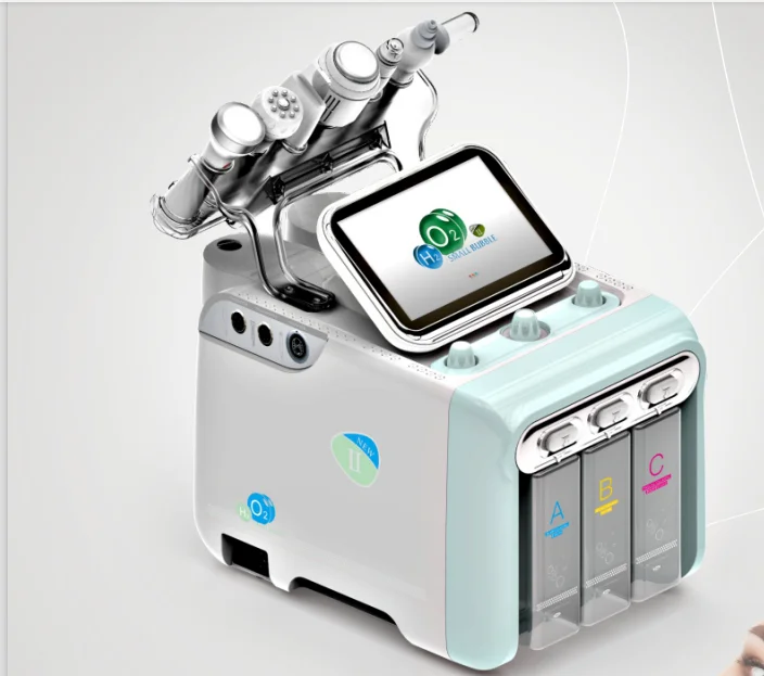 portable 6 in1 frozen skin h2o2 aqua skin peel oxygen facial machine portable