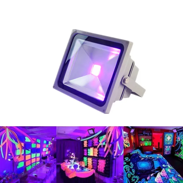 With Plug Curing Black Light 405MN 385NM 395NM 365NM UV Black Light 10W 20W 30W 200W 50W 100W LED UV Flood Light