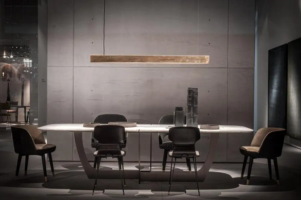 Italian simple 8 seater design marble dining table