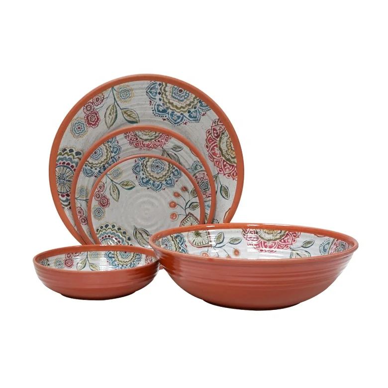 Cheap wholesale new product ideas 2019 OEM home goods dinnerware melamine product unbreakable dinnerware set indonesia