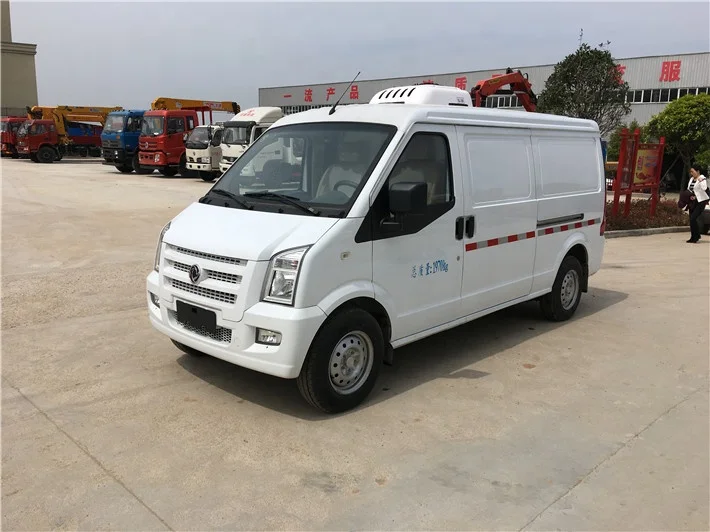 
Dongfeng gasoline 2ton 1ton minibus small refrigerator truck for sale 