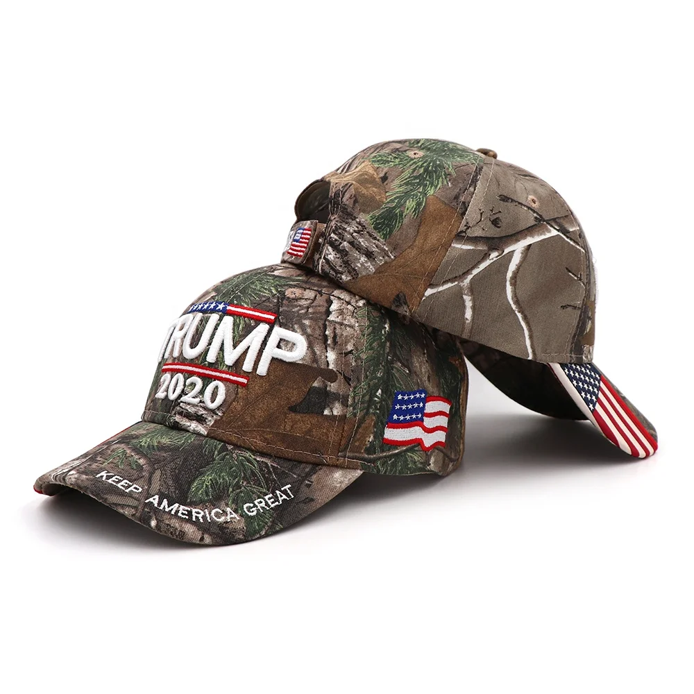 
2021 new style camouflage KAG Donald Trump Army caps with USA flag embroidery 