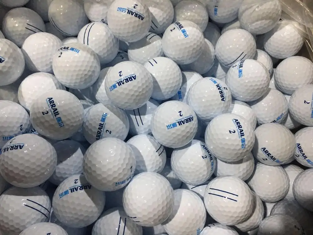 2 Pieces 3 Pieces Durable Custom Color Logo Printed Driving Range OEM Logo Golf Balls