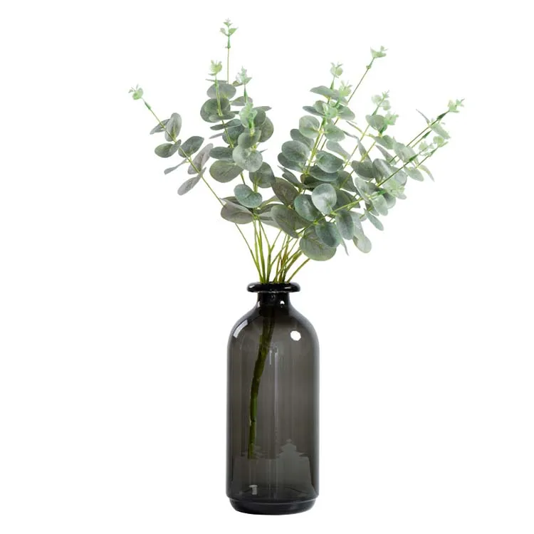 Handblown Flower Black Decoration Elegant European Wholesale Glass Vase