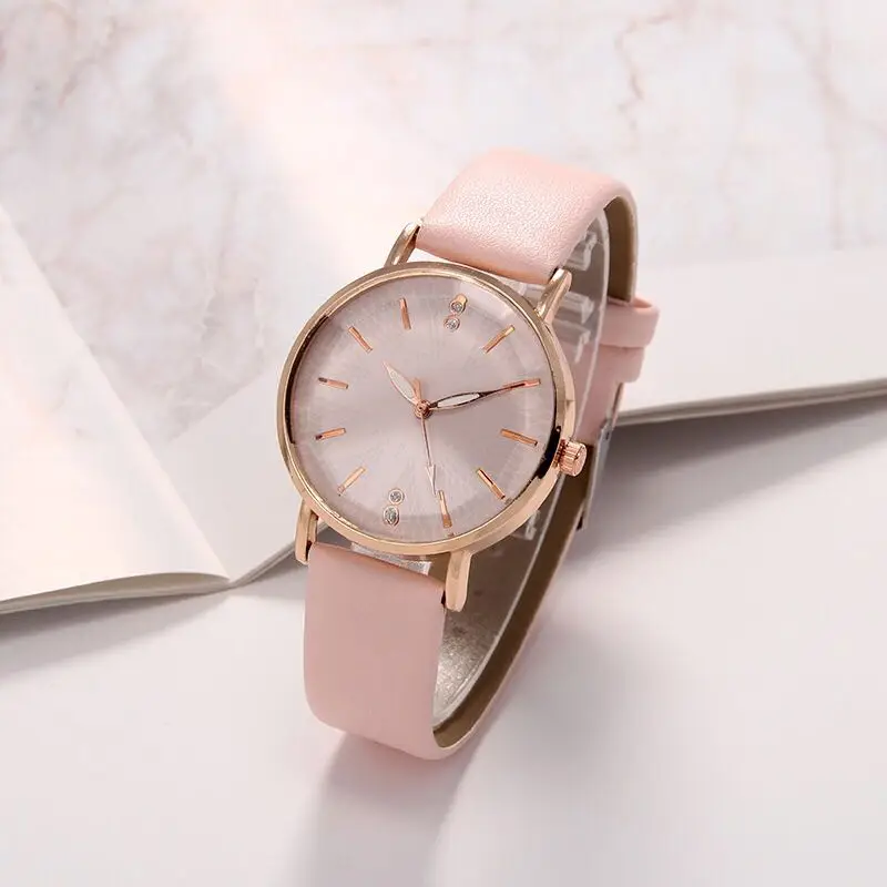 Demonstrate young ladies students teachers quartz watch.