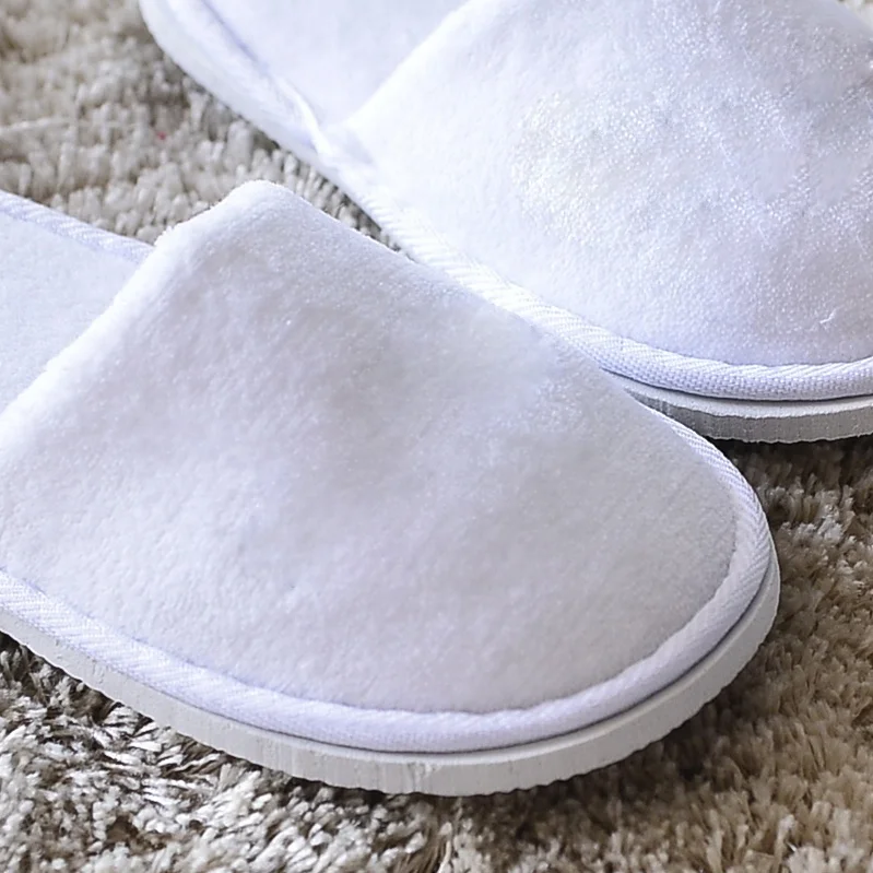 disposable customized thick cotton indoor luxury private label hotel slippers