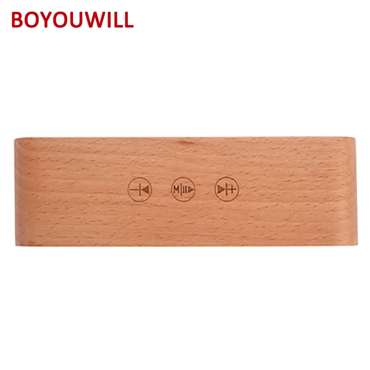 Сенсорный управление Дерево Мини беспроводной портативный Bluetooths колонки