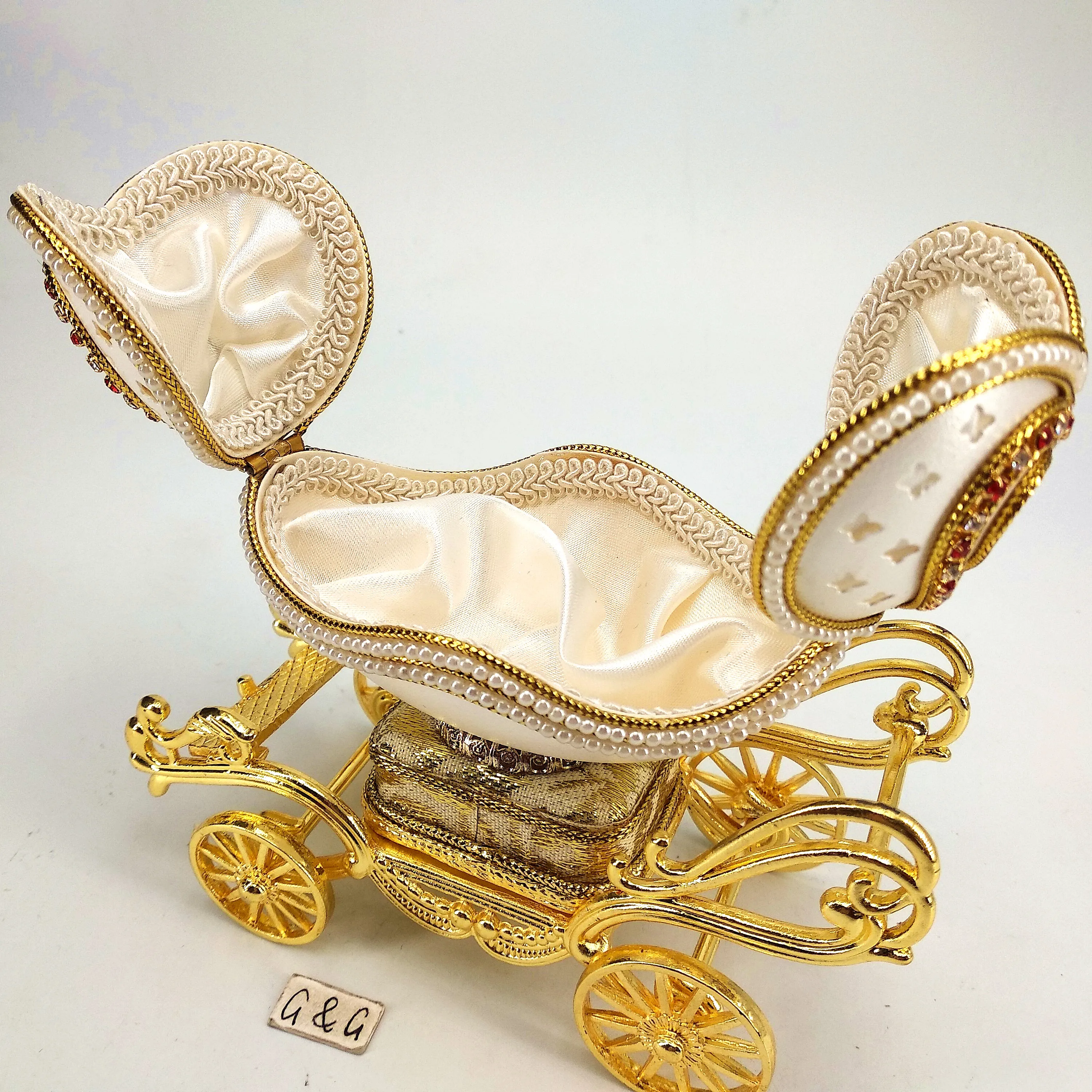 Wedding Favor Romance Goose Egg faberge egg Shape Jewelry Box