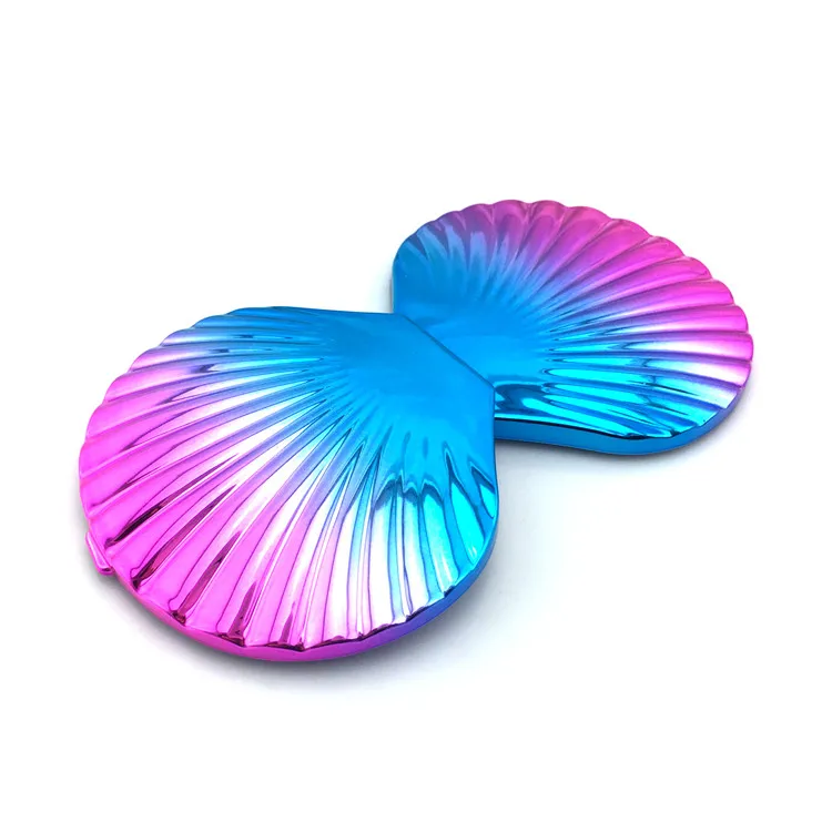 
Colorful UV Small Plastic Pocket Mirror Shell Manufacture Seashell Mirror 