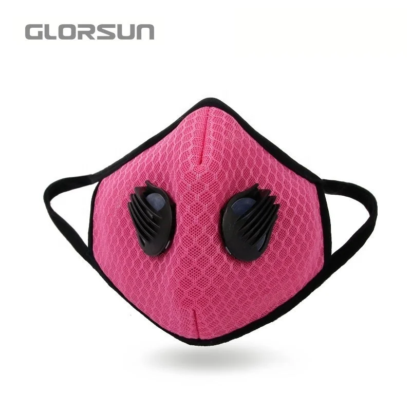 custom printed painting anti smog mount face pollution sport shield with exhalation valves mask
