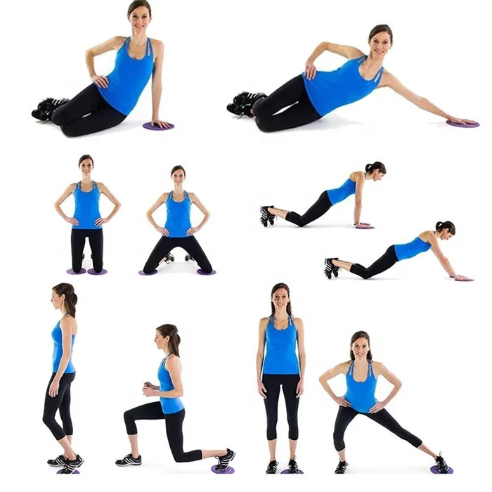 Strength Training Professional Fitness Loop Resistance Bands Set&Gliding Disc Core Slider&Jump Rope