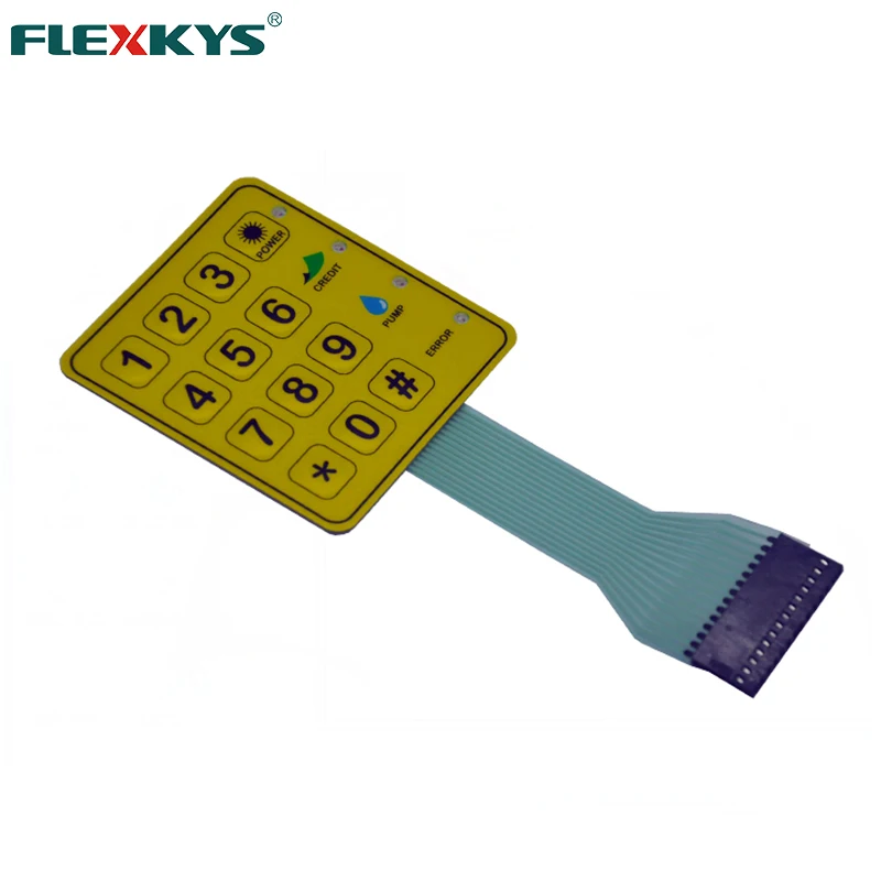 Пользовательские Дизайн ПЭТ Фильм Тактильные Кнопка Матрица Мембранный переключатель клавиатуры