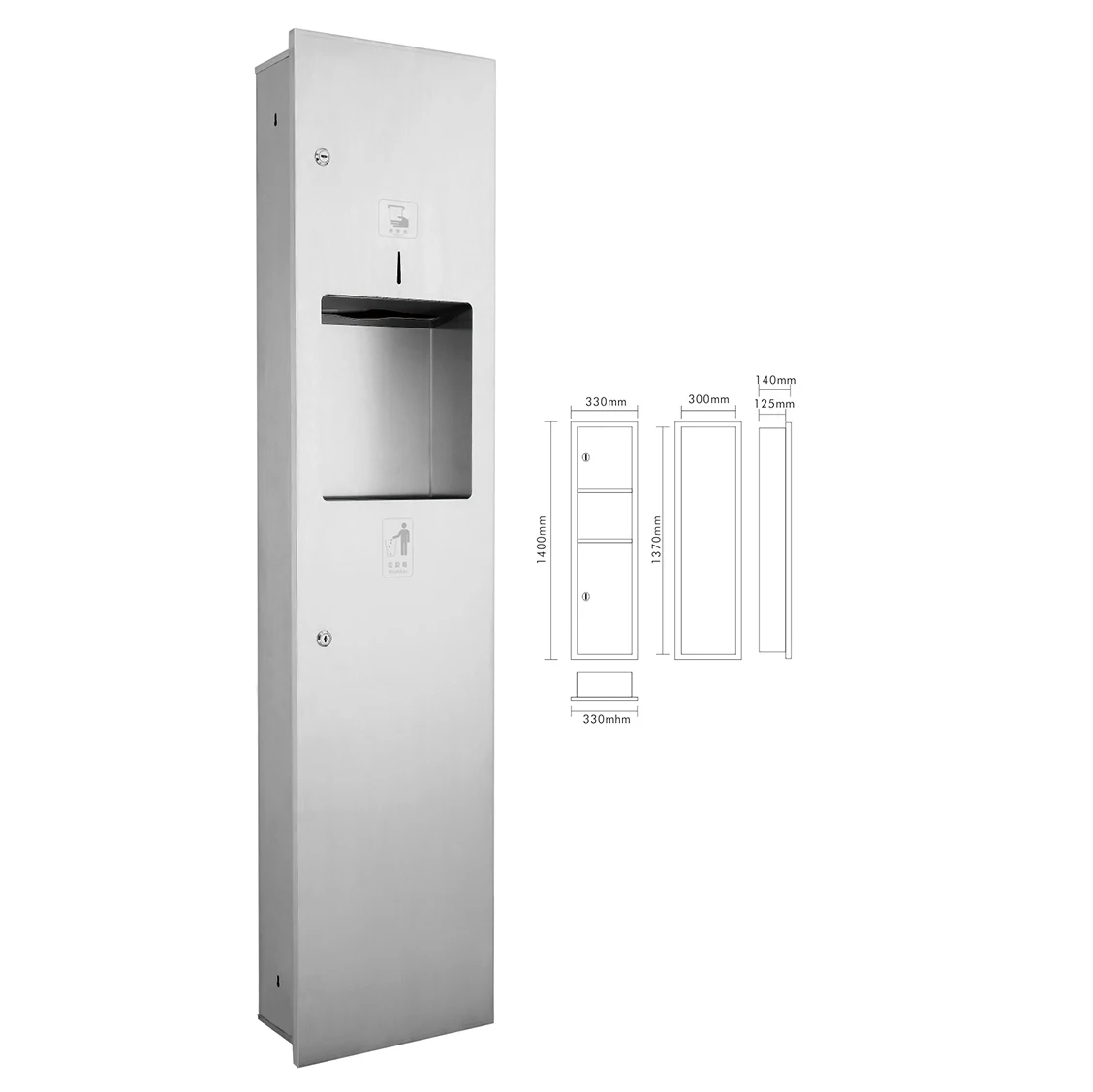 HomeTech оптовая продажа диспенсер для бумажных полотенец и настенная розетка отходов