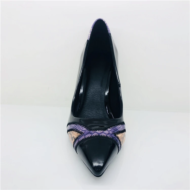 High quality PU material with very high heel pumps shoes for woman