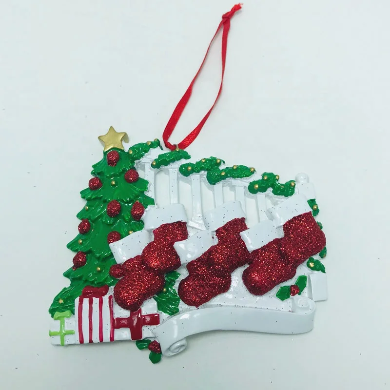 custom Santa Claus Sock christmas ornaments type personalized family holiday Living Christmas tree ornament