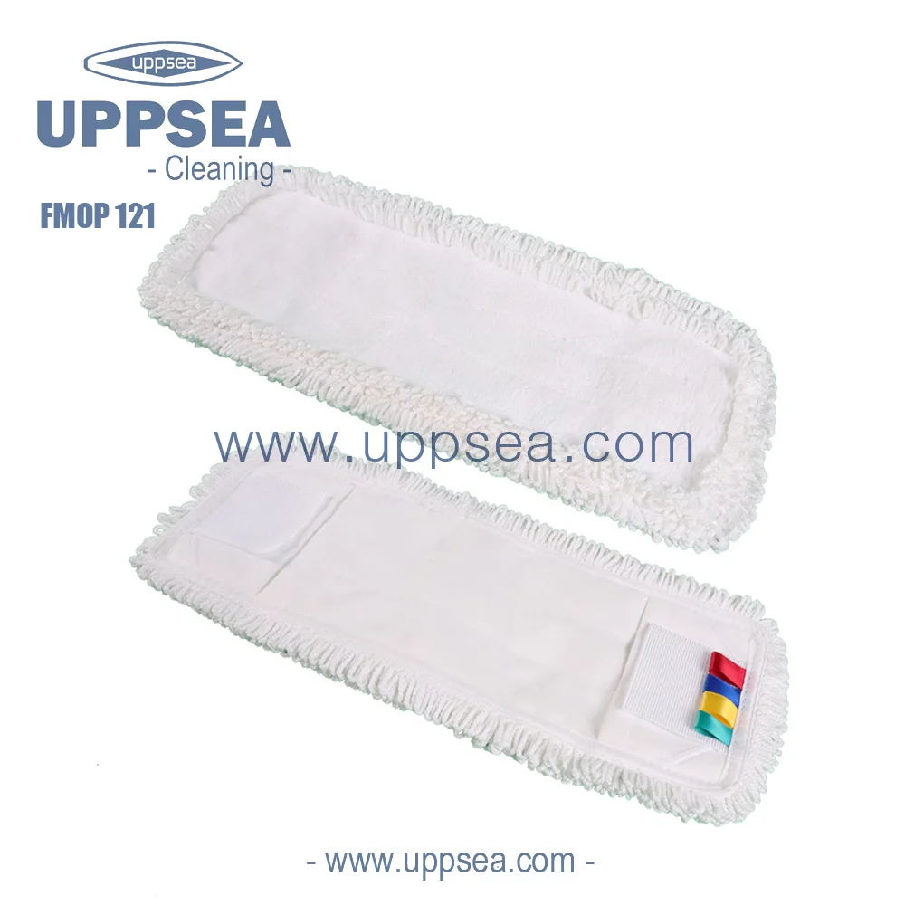 Spirit white microfiber flat mop refill with Pocket and Flap