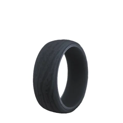 8.7mm Silicone Wedding Ring Band Bark Texture Rubber for Men Size 7 to 14 Sport Ring Channel Setting Bezel Setting Dome,trendy