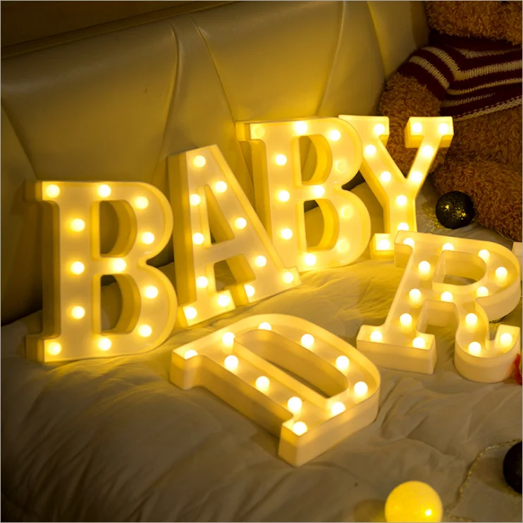 2022 Hot Sale LED Light Marquee English Alphabet Lights Letters Christmas Lamp Bar Decoration Proposal Wedding Light