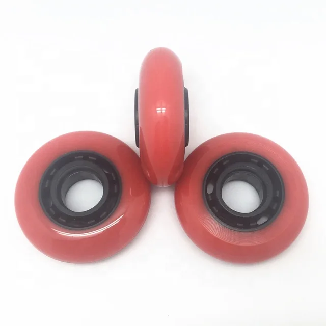 roller shoes wheels skate shoes wheels high rebound good durable PU wheels for roller skate 76mm 80mm 90mm