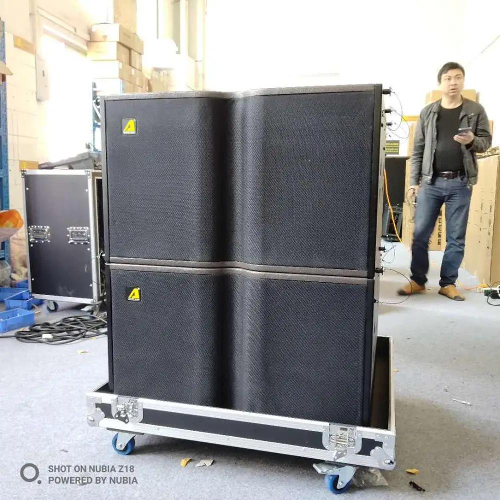 passive active daul 12 inch line array speaker class-D amplifier module active line array 110W Power self powered line array