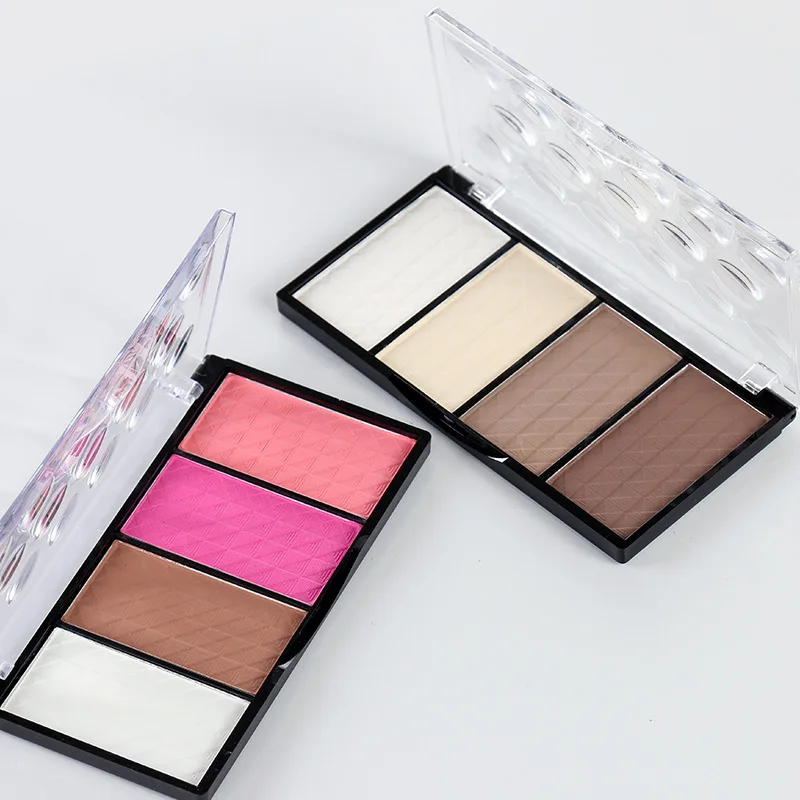 OEM Косметические румяна 4 цвета макияж румяна палитра