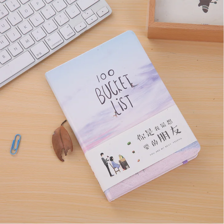 
Wholesale Normal PU Cover 100 Bucket Lists Handbook 