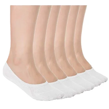 Носки женские хлопковые, невидимая подкладка, Нескользящие, с низким вырезом