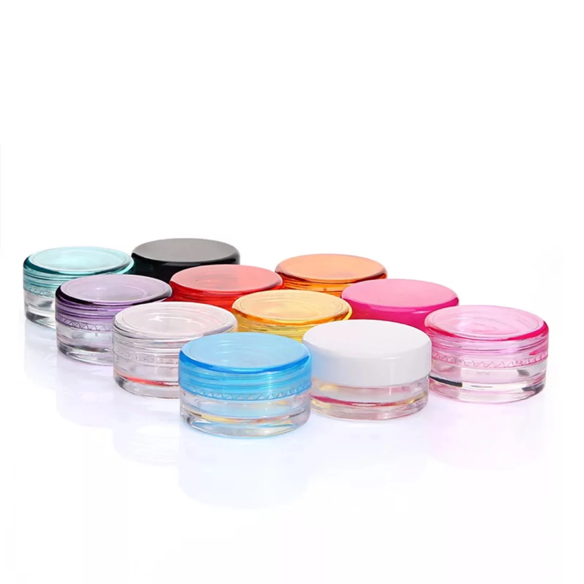 
3g 5g colorful Plastic PS cream jar ,Small capacity powder jar, eye shadow/cream jar 