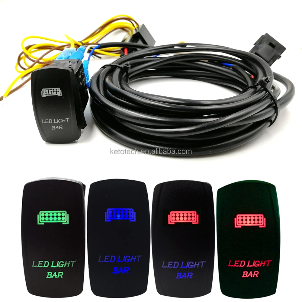 12 В в 30A предохранитель 40светодио дный A реле свет бар кулисный переключатель авто жгут проводов