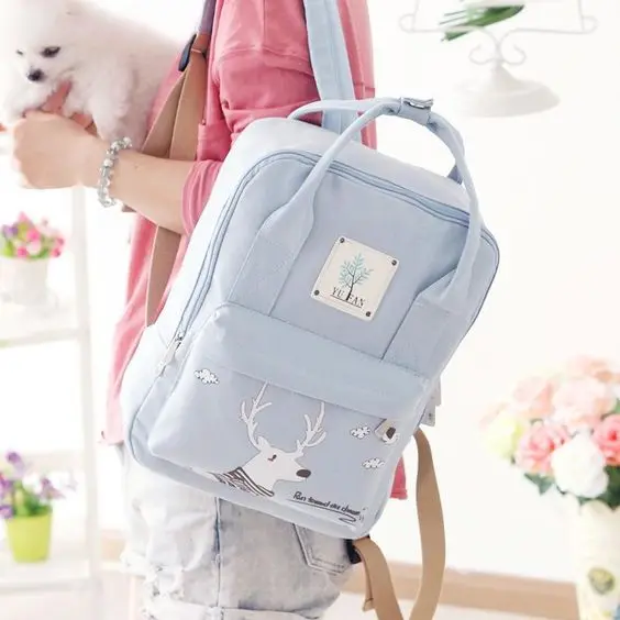 Girl canvas style japanese school bag student,casual hight school student bag style boy,soft fabric new student bag backpack