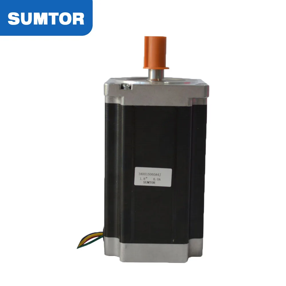 Длина 150 мм с шпоночным пазом nema 34 шаговый двигатель 12 нм 2-фазный 4-проводной с пазом для ключей 86bygh450