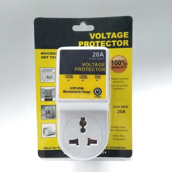 230V High Low Voltage protector 10A 16A 20A with UK/EU/AU/USA Plug