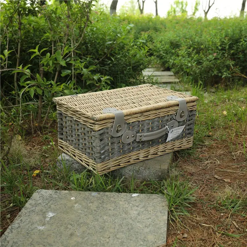 Hot Sales Decorative Food Wicker Picnic Basket for Baby Carton Multifunction Storage Baskets Handmade Weaving