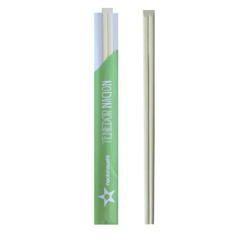 Tensoge Full Paper Sleeve Biodegradable Disposable Bamboo Custom Chopsticks