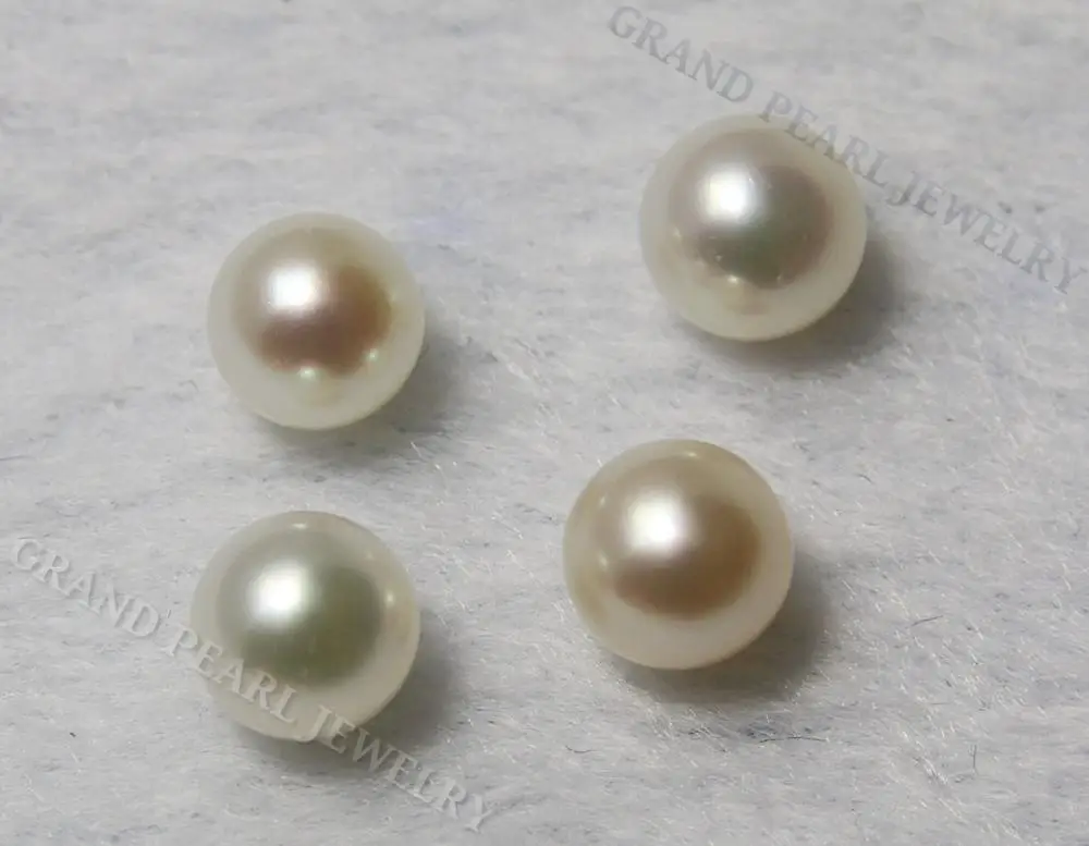 
Wholesale Half-drilled Freshwater Pearl, Loose Pearls for Earrings, Pendants, Rings, Round Pearl Jewelry, 