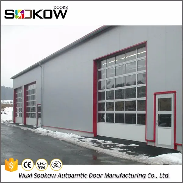 residential sectional glass garage door for 4s shop overhead doors
