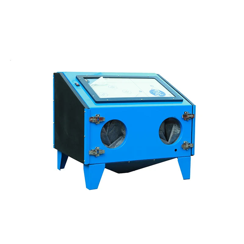 High pressure small sandblast cabinet for rust cleaning 150L sandblaster blasting machine electricelectric sandblaster